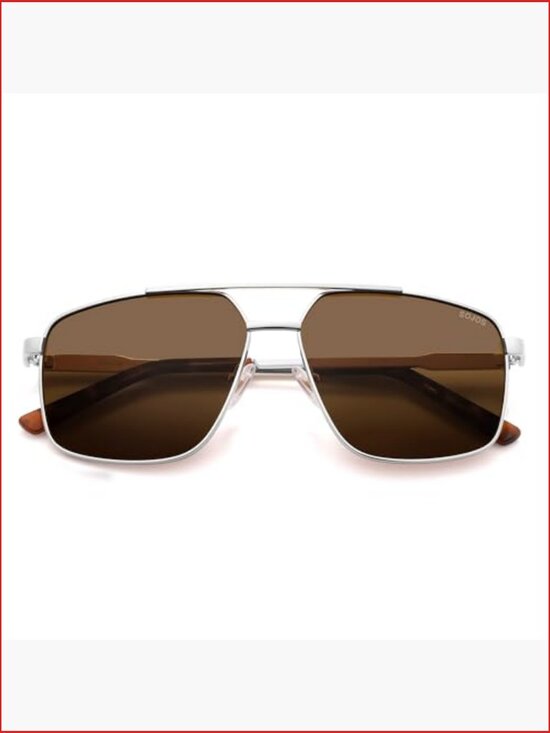 Trendy Square Polarized Aviator Sunglasses for Women, Retro 80s 90s Metal Frame main image 6